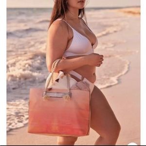 Final price! NWT•Victoria’s Secret Ombré XL Tote Bag with Braided Rope Handles